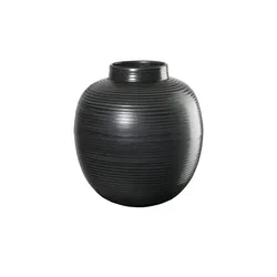 ASA SELECTION Vase Japandi   ¦ schwarz ¦ Steingut ¦ Maße (cm): H: 22  Ø: 20.0