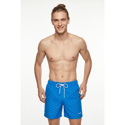 Badeshorts REEBOK "Sergio", Herren, Gr. XL, N-Gr, blau, Microfaser, Obermaterial: 100% Polyester, Badehosen Badeshorts, mit seitlichen Taschen