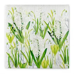 MANK Serviette Airlaid Amelie, 40 x 40 cm, 50 Stück - Floral Blumen