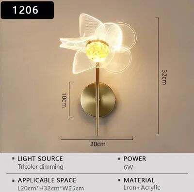 Friendly Fresh Finds Modern LED Wall Light Nordic Iron Wall Sconce For Living Room Bedroom Hallway Indoor Lighting 1206 3 color Light