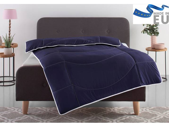 Microfaserbettdecke GOODPRODUCT Microlux, Bettdecke 135x200 cm und Übergrössen bis 240x220cm , blau, B:135cm L:200cm, Bezug: 100% Polyester. Obermaterial: 100% Polyester. Füllung: 100% Polyester, Bettdecken, Microfaserbettdecke, fest versteppter Bezug - keine Bettwäsche nötig, Sommer, Winter