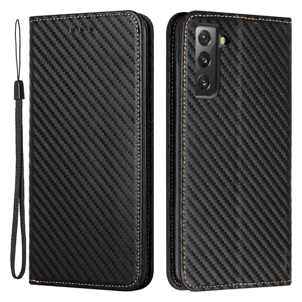 Cover-Discount Galaxy S23+ - Carbon Look Flip Case Hülle schwarz (Samsung Galaxy S23+) (660117085A)