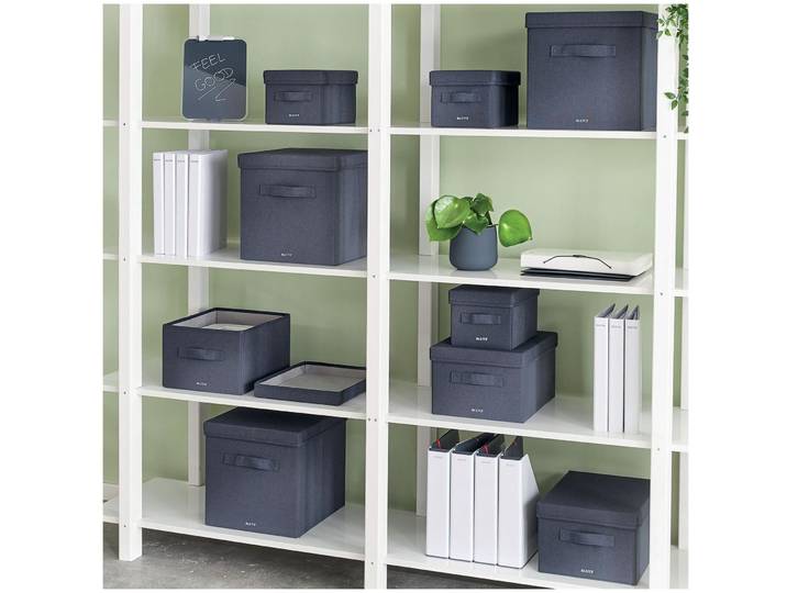 Faltbox Leitz Fabric Grau/Dunkelgrau 2er Pack - Farbe: Grau, Dunkelgrau - Aufbewahrungsbox