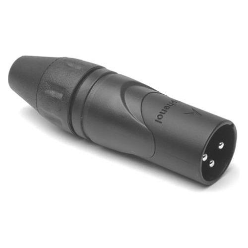 Amphenol 3 pole XLR Connector male AX series in black (Stecker und Verbinder) (AX3MB)