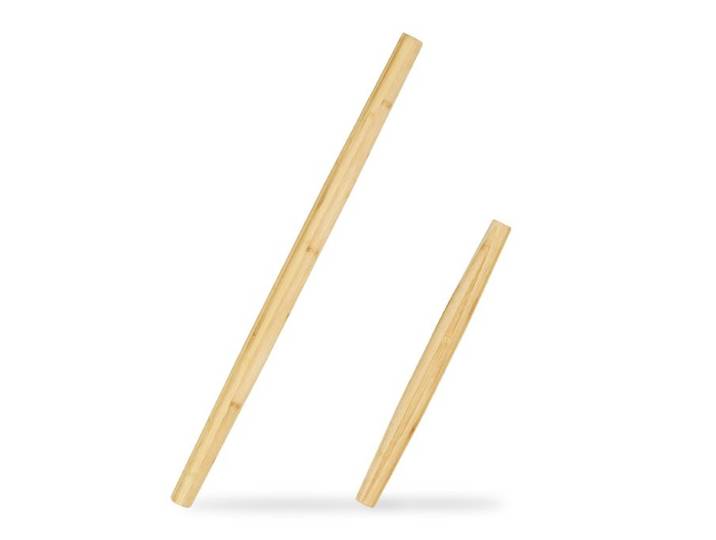 Relaxdays Teigroller Bambus 2er Set