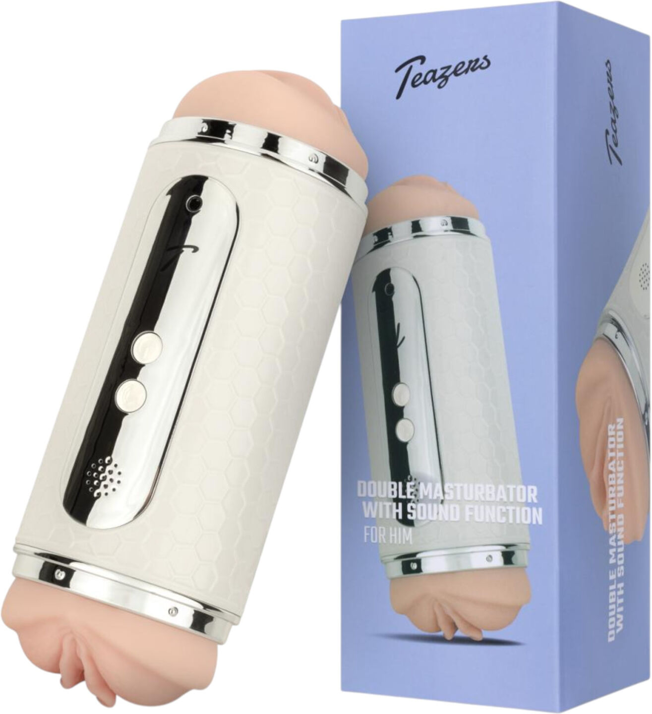 Teazers - Voice-Controlled Mouth and Pussy Stroker (White)