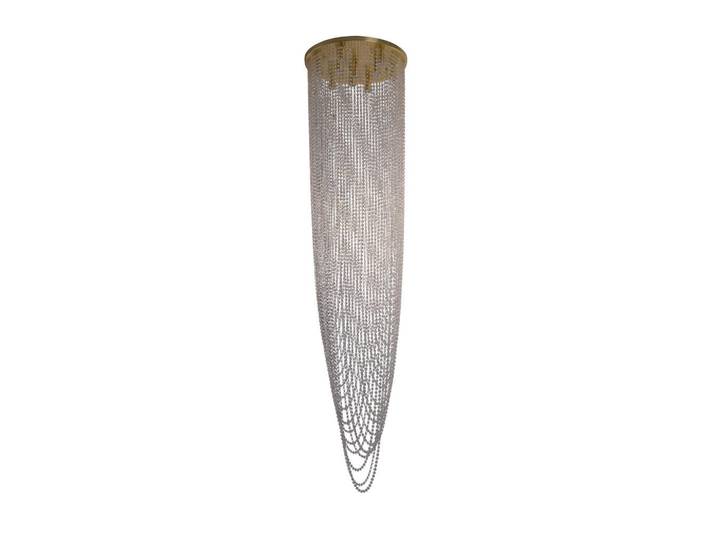 Searchlight Hängeleuchte Swoop, Transparent, Messingfarben, Metall, Glas, 250 cm, Europäischer Sicherheitsstandard, Lampen & Leuchten, Innenbeleuchtung, Hängeleuchten, Pendelleuchten