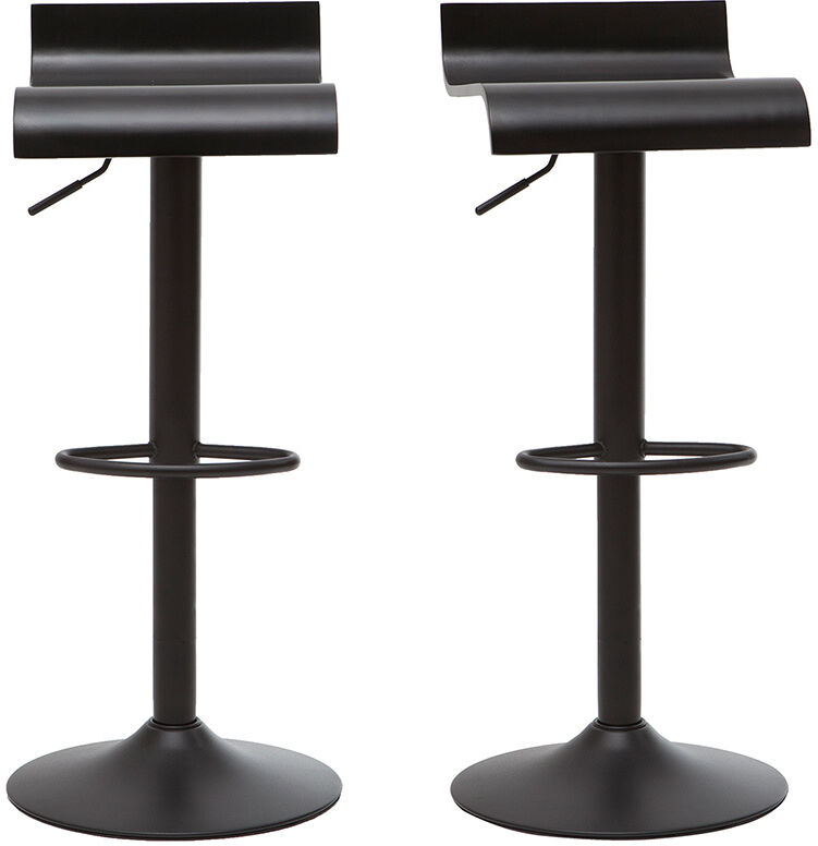 Miliboo Tabourets de bar design noirs (lot de 2) SURF
