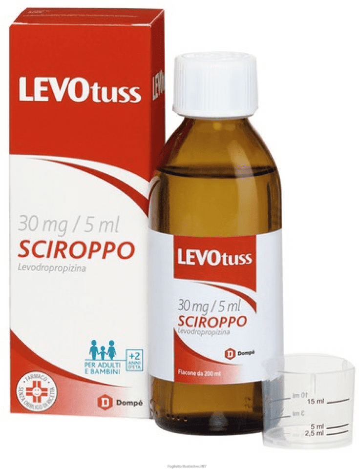 Dompé Levotuss Sciroppo 30 mg/5 ml Levodropropizina 200 ml