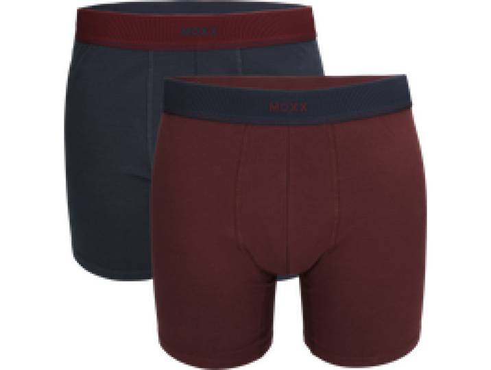 MEXX Lot de 2 boxers homme (bleu marine/rouge, L)