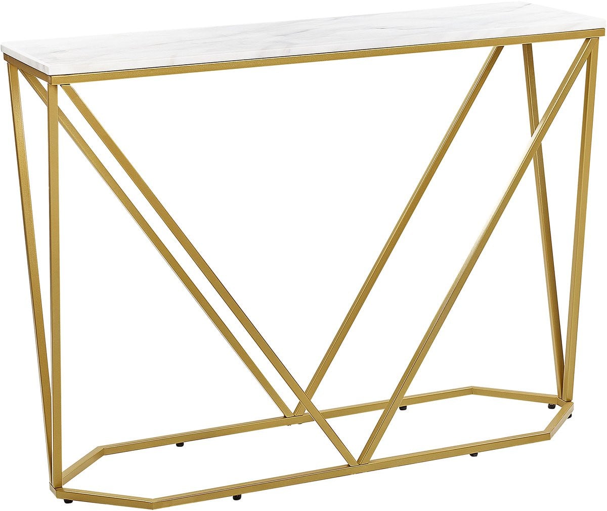 Beliani Sidetable Wit/Goud MDF