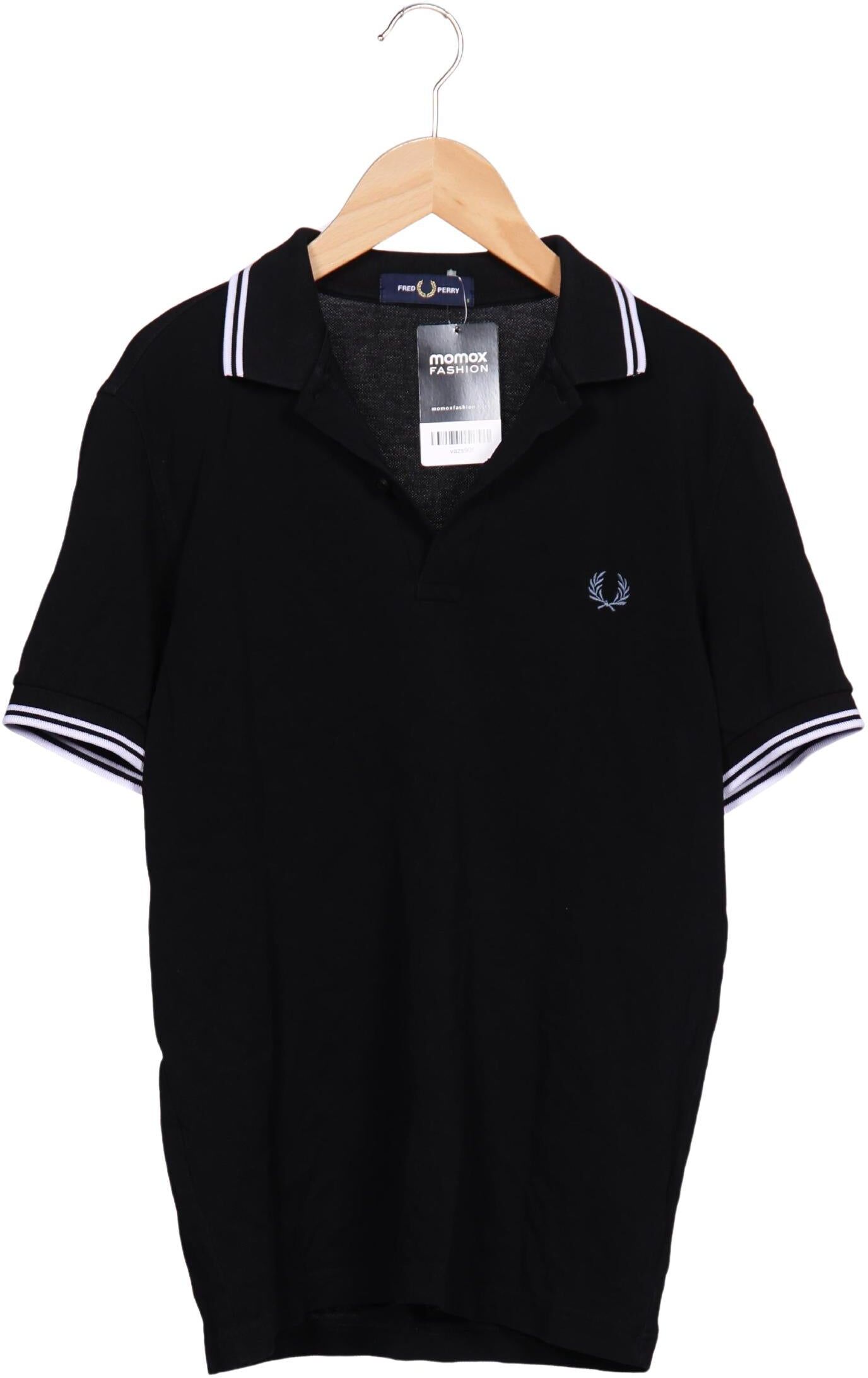 Fred Perry Damen Poloshirt, Schwarz, Gr. S, Baumwolle - Second Hand