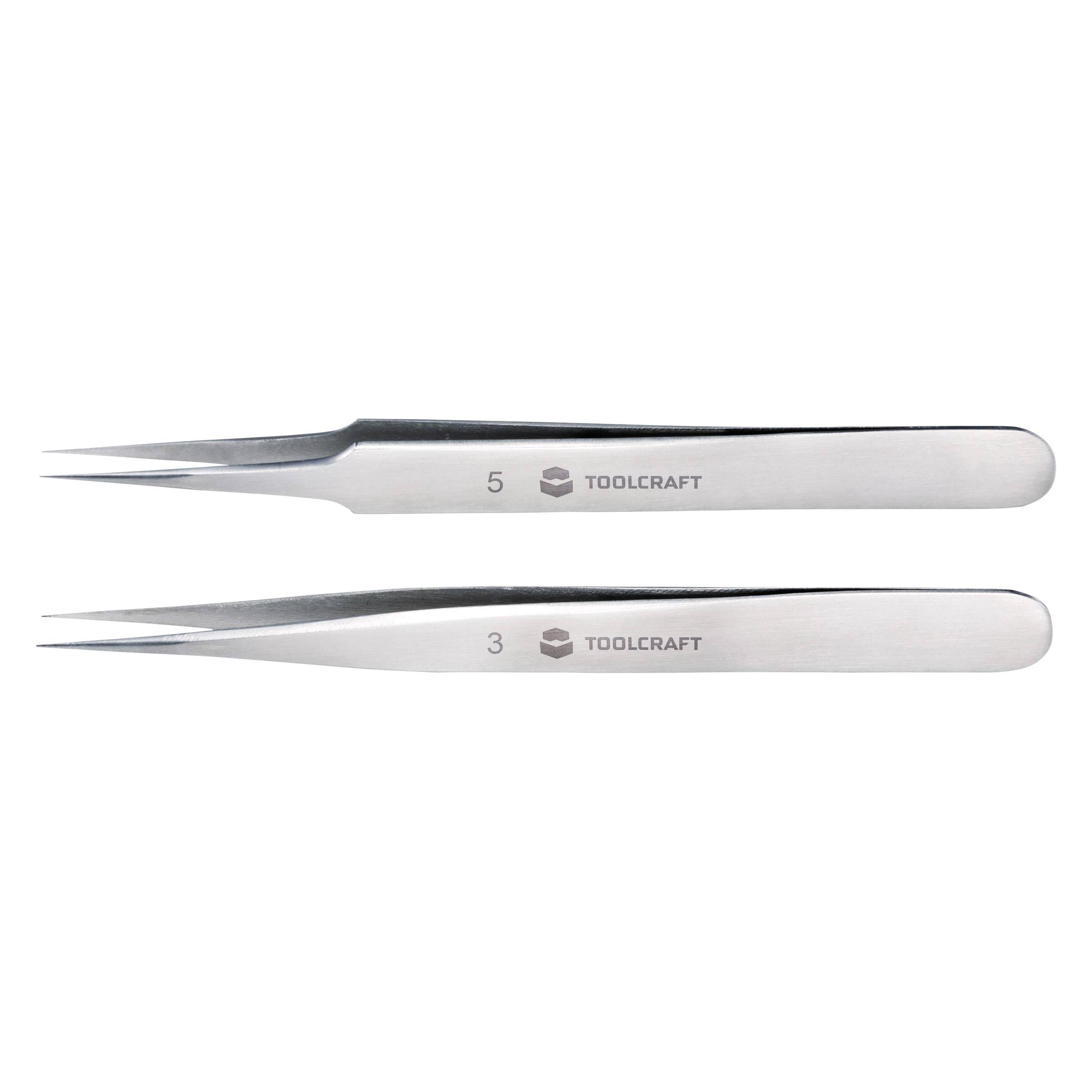 Toolcraft Edelstahl Pinzetten Set 120mm 2er Set (TO-5861034)