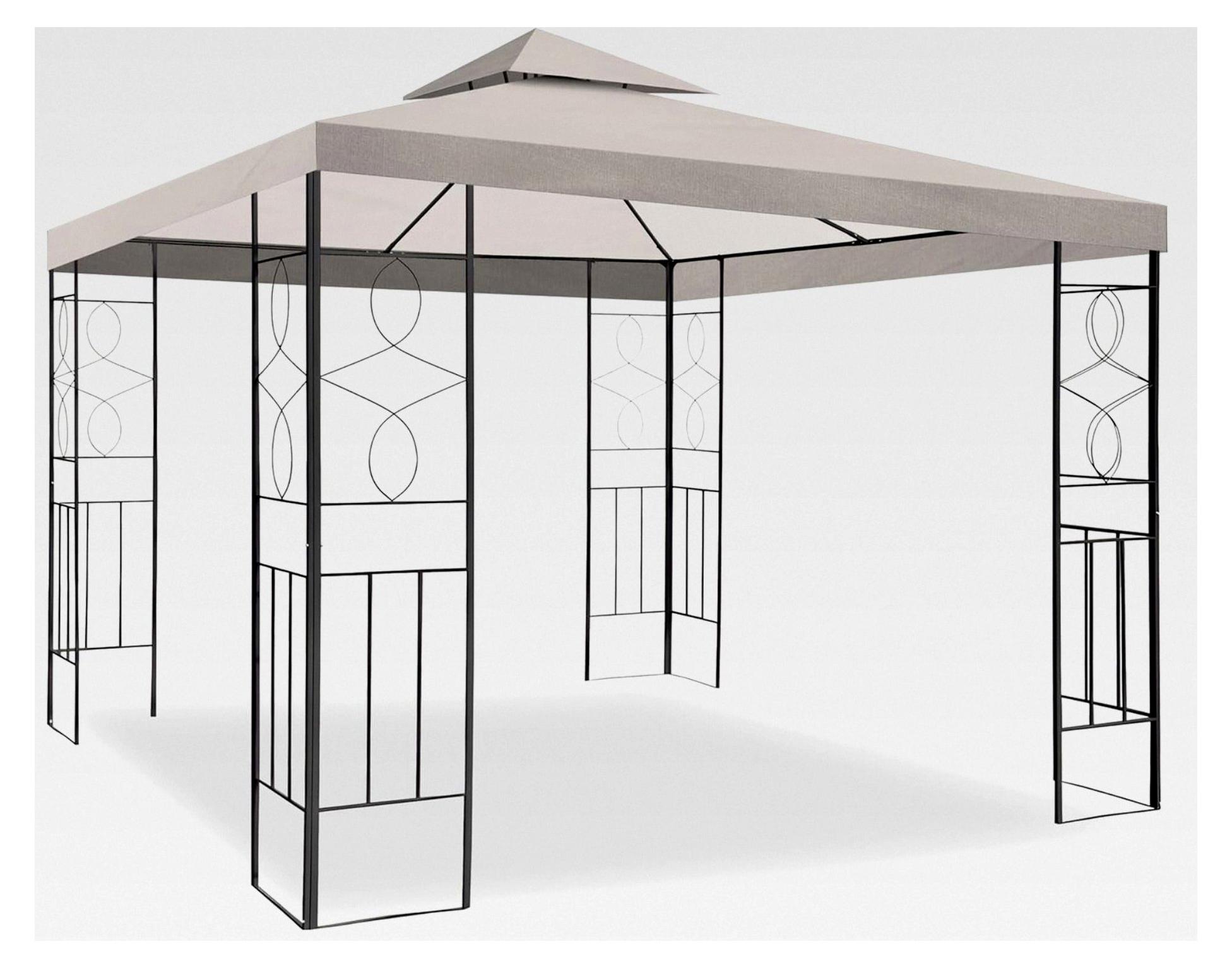 Pavillon Romantika 3x3m Metall mit wasserdichtem Dach