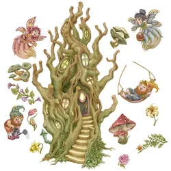 WANDAUFKLEBER 130x173cm - Feenwaldwesen