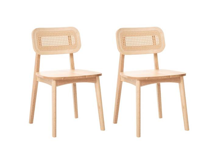 ESSZIMMERSTUHL 2er-Set Holz Hellbraun Keno