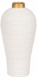 "Sagebrook Home 14"" Riad White Ceramic Vase"