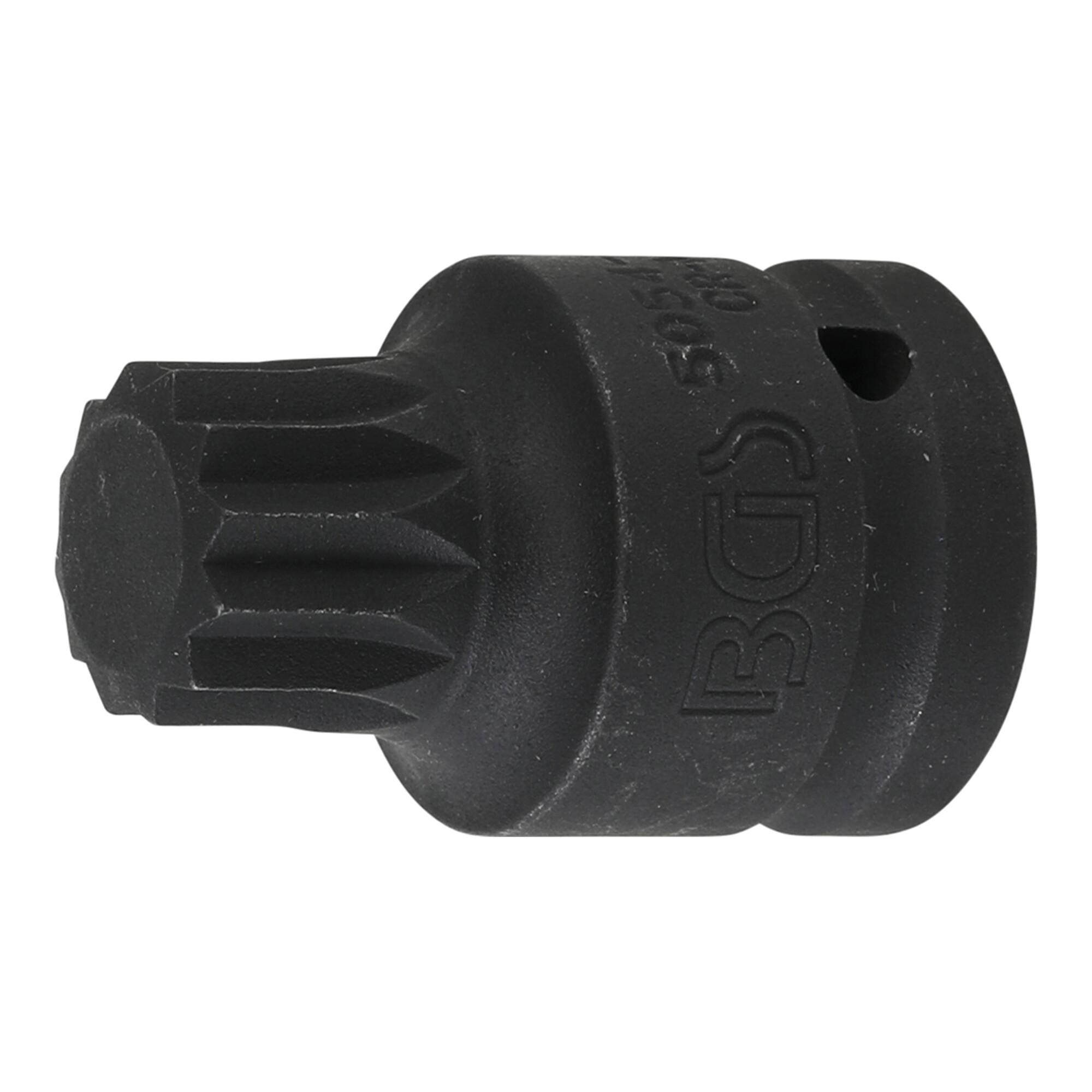 BGS Kraft-Bit-Einsatz Antrieb Innenvierkant 20 mm (3/4") Innenvielzahn (für XZN) M24 ; BGS technic (5054-M24)