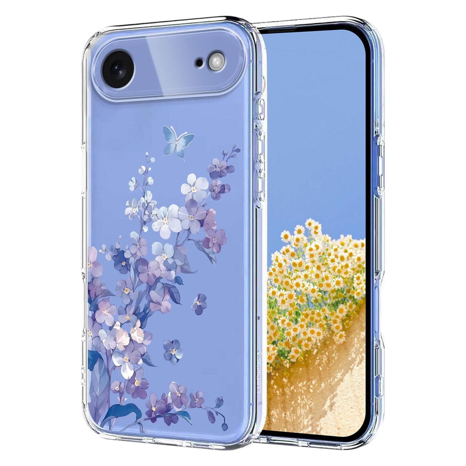 Cover-Discount iPhone 17 Air - Silikon Gummi Hülle Blumen (Apple iPhone 17 Pro) (62883956)