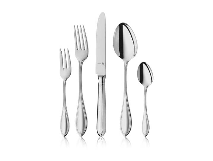 WMF Premiere Besteck Set 12 Personen, 66 teilig, 60 Teile mit Servierbesteck, Silberbesteck, Hohlheftmesser, Cromargan protect poliert, kratzbeständig, spülmaschinenfest