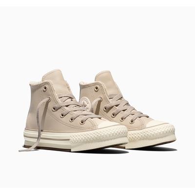 Sneaker CONVERSE "Chuck Taylor All Star EVA Lift", Mädchen, Gr. 29, beige (papyrus, papyrus, egret), Leder, Schuhe Sneaker, wetterfestes Leder, gefüttert