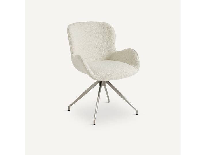 AM.PM Fauteuil de table bouclette, Asyar Beige Craie