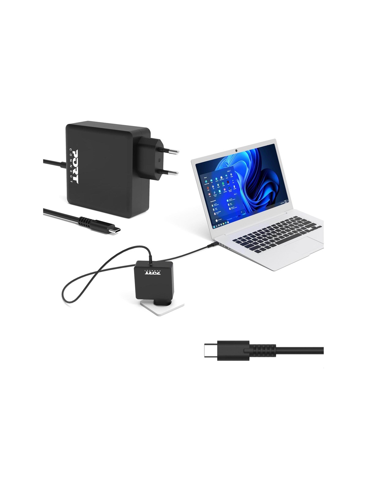 PORT Designs PORT Connect - Retail - power adapter - 65 Watt Netzteile - ATX - 80 Plus