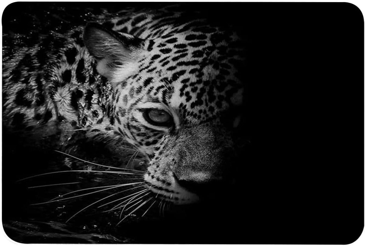 Badmat Jaguar met Jaguar Portret - Antislip Badkamertapijt - 40 x 60 cm