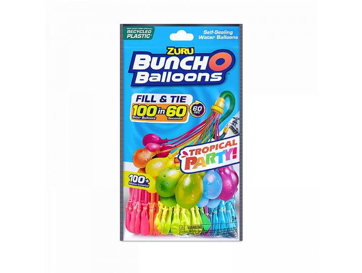 Tropical party pack de 3 grappes - 100 bombes à eau