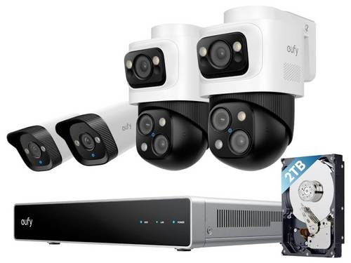 Eufy NVR Security System S4 E8E00323 Kabelgebunden, LAN IP-Netzwerk-Videorecorder-Set 3840 x 2160 Pixel