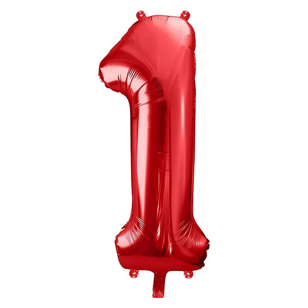 Partydeco Folienballon Zahl 1 (1x) (FB1M-1-007)