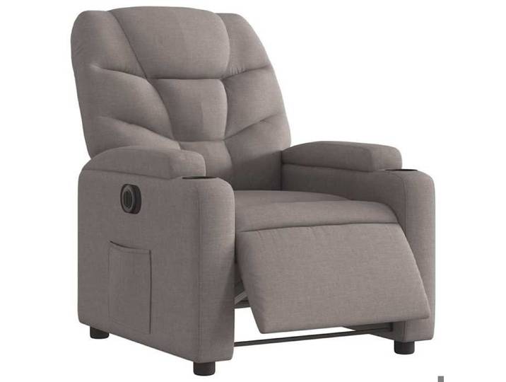 Taupe - Fauteuil inclinable électrique Taupe Tissu - Fauteuil individuel - Capacité 110 kg(2parcel)itp10v