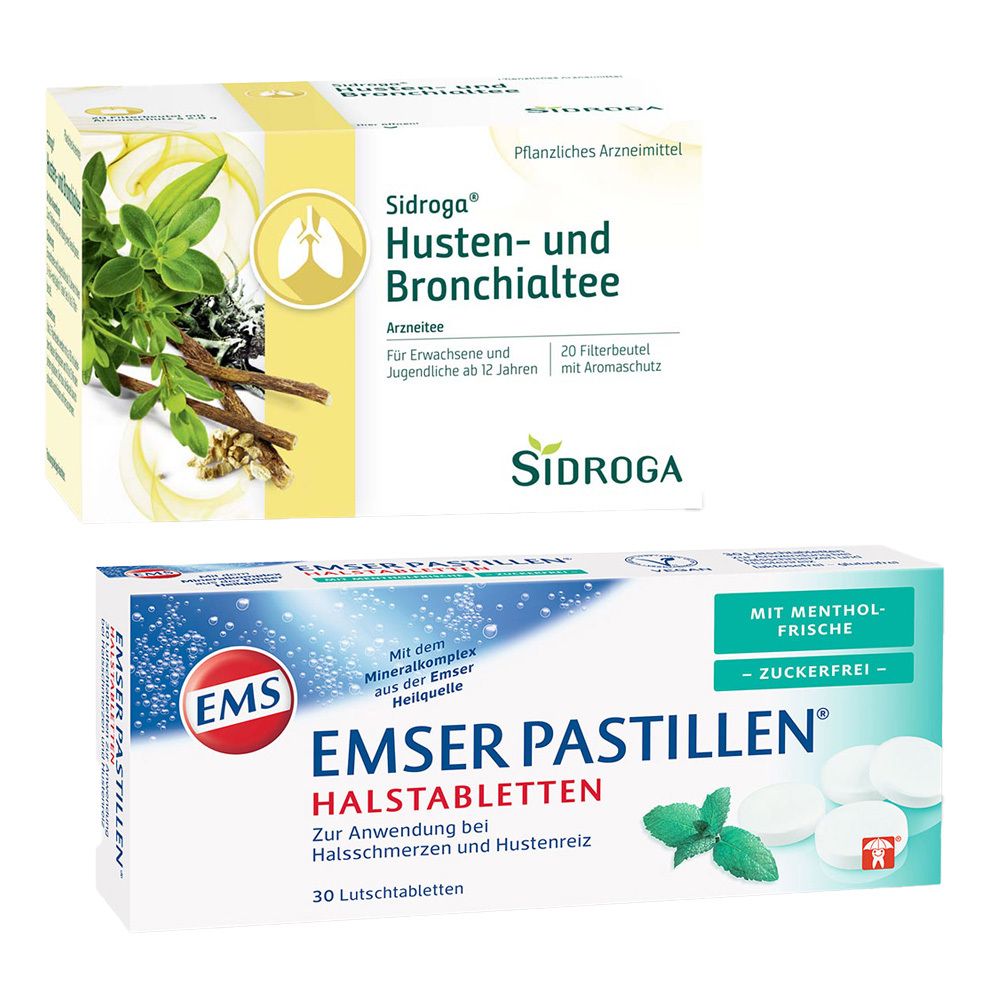 Erkältungsset - Sidroga Tee & Emser Pastillen 1 St Set