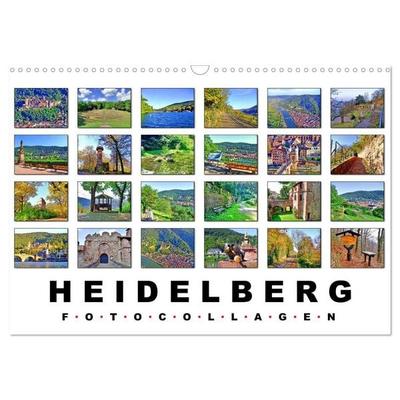 Heidelberg Fotocollagen (Wandkalender 2027 DIN A3 quer), CALVENDO Monatskalender