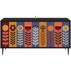 vidaXL, TV Möbel, Padonano (Sonnenblumenmuster) (33 x 102 x 51 cm)