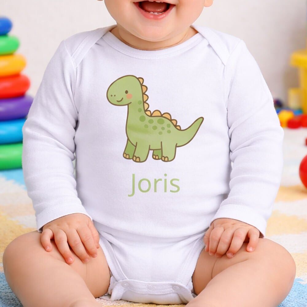 Ocadeau Body bébé manche longue dinosaure
