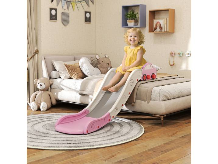 AIYAPLAY Toboggan Enfant HDPE Rose pour Lit ou Canapé 18-48 Mois