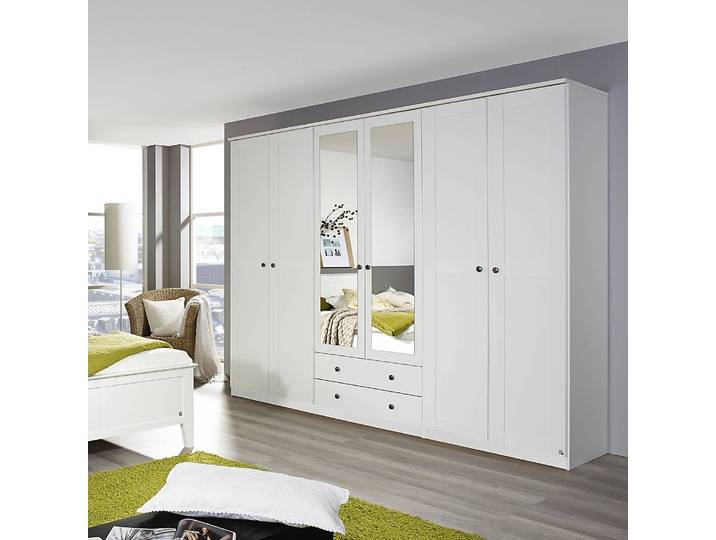 Armoire à portes pivotantes I 271cm Blanc/Blanc alpin