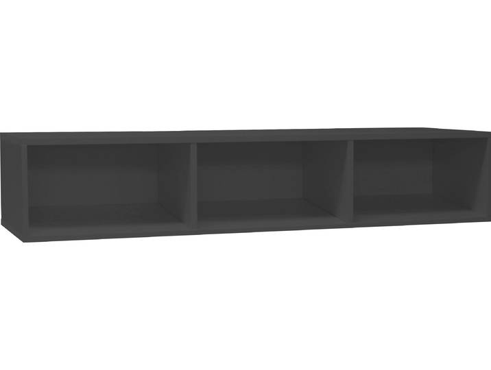 Hängeregal MÄUSBACHER Bonnie , grau (anthrazit matt lack), B:118cm H:22cm T:32cm, Regale, Hängeregal, Regal variabel montierbar
