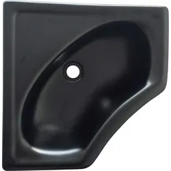Comet Eckwaschbecken Mini Kunststoff mattschwarz 340 x 165 mm