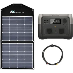 EcoFlow River 2 Max 512Wh Portable Powerstation mit 90W Solarmodul