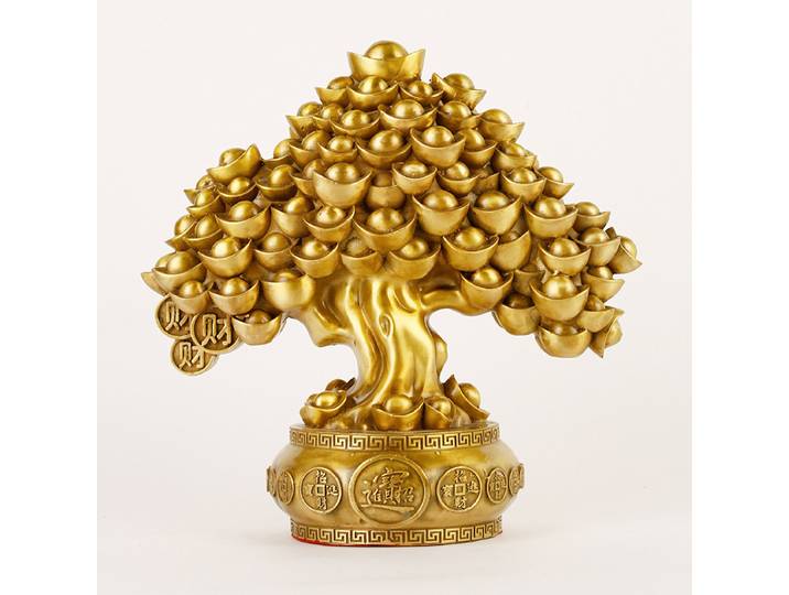 Arbre de la fortune en laiton, décoration artisanale pour le salon, la maison et le bureau, ornement décoratif