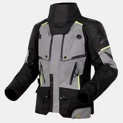 LS2 Motorradjacke Apollo AAA zertifiziert - grau-neongelb - 3XL