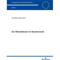 Der Whistleblower im Beamtenrecht, Fachbücher von Jonathan Niermann