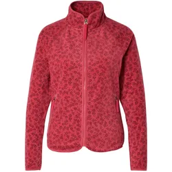 Tchibo - Fleecejacke - Damen - Gr. M - rot/print