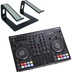 Roland DJ-707M DJ-Controller mit Ständer Schwarz, DJ Controller