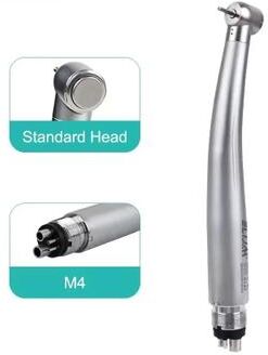 Inspired Finds Dental LED High Speed Handpiece Air Turbine With Push Button Ceramic Bearing And Water Spray m4 standard Head