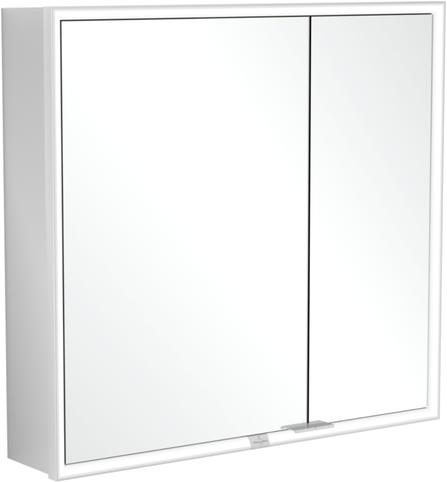 Villeroy und Boch My View Now Einbau-Spiegelschrank A4568000 80 x 75 x 16,8 cm, LED-Beleuchtung, 2 Türen, mit Sensorschalter
