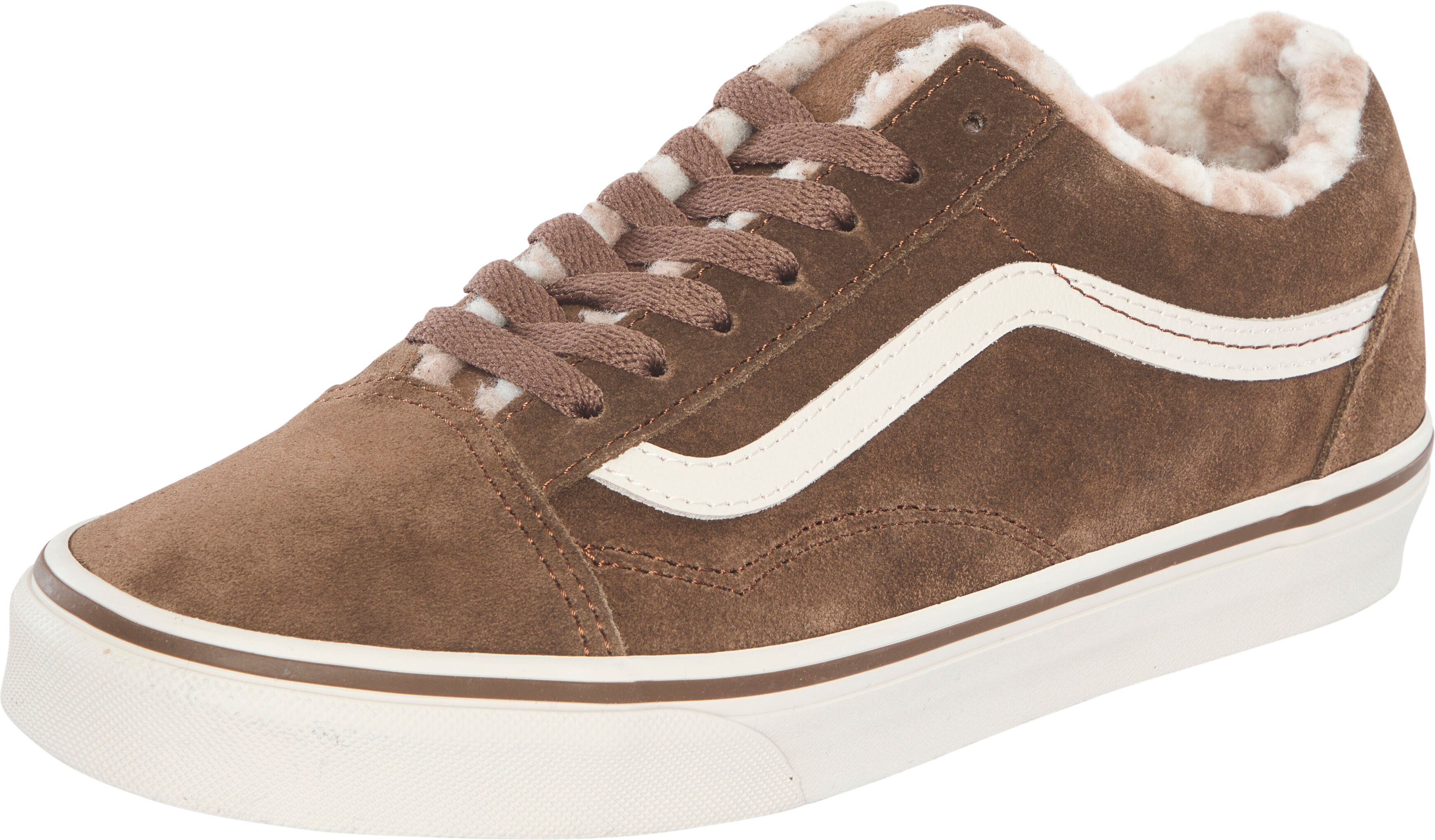 Sneaker VANS "Old Skool", Herren, Gr. 36,5, wärmend, braun (sepia), Leder, Schuhe Sneaker, unisex sepia 36,5, wärmend