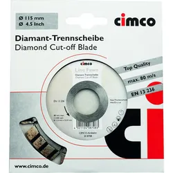 Cimco, Sägeblatt, Diamant-Trennscheibe Beton Sandstein Durchmesser 180
